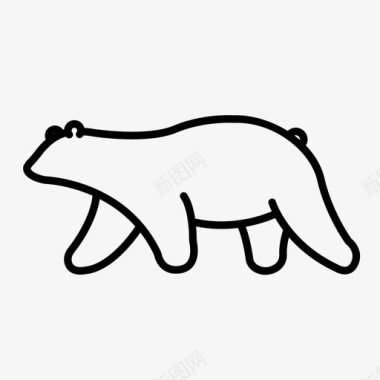 熊动物动物群图标图标