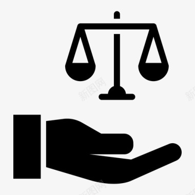 法律关怀指导正义图标图标
