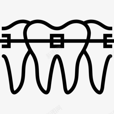 牙套护理牙医图标图标