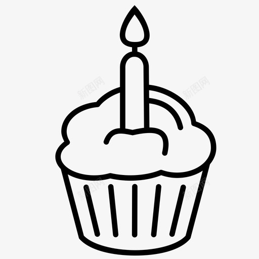 甜心生日蛋糕庆祝图标svg_新图网 https://ixintu.com 庆祝 沙漠 甜心 生日蛋糕