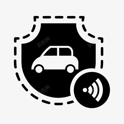 汽车保险无线共享图标svg_新图网 https://ixintu.com 汽车保险无线共享