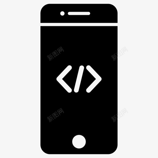 手机软件移动代码手机图标svg_新图网 https://ixintu.com 手机 手机软件 移动代码