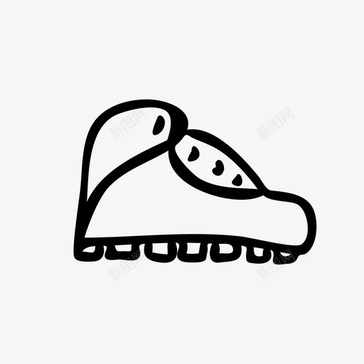 夹板冰爪登山靴图标svg_新图网 https://ixintu.com 冰爪 夹板 小径 徒步旅行 登山靴 跑步 鞋子