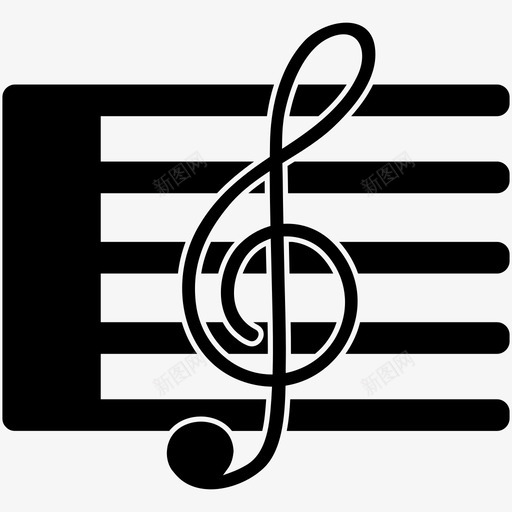 谱号古典迪斯科图标svg_新图网 https://ixintu.com 古典 旋律 谱号 迪斯科 钢琴 音乐 音符