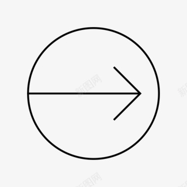 右箭头圆箭头方向图标图标