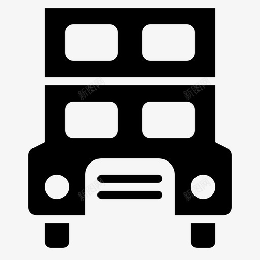巴士双层巴士公共交通图标svg_新图网 https://ixintu.com 公共交通 双层巴士 巴士 旅行 旅行和运输标志
