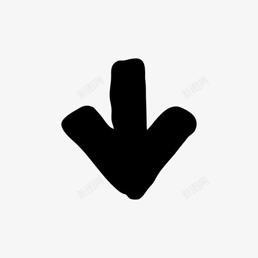 向下箭头手绘图标svg_新图网 https://ixintu.com 向下 手绘 手绘材质设计图标 箭头