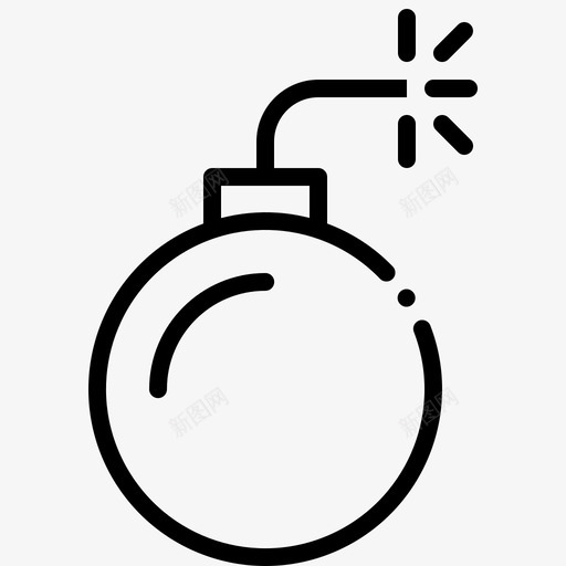 炸弹爆炸烟火图标svg_新图网 https://ixintu.com 法律和正义 炸弹 烟火 爆炸