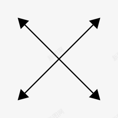 十字箭头十字方向双头箭头图标图标