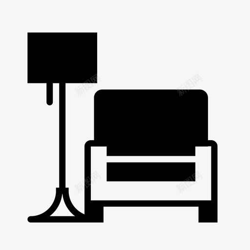 采购产品沙发扶手椅家具图标svg_新图网 https://ixintu.com 家具 扶手椅 采购产品沙发