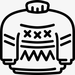 圣诞衣服的大象毛衣圣诞节衣服图标高清图片