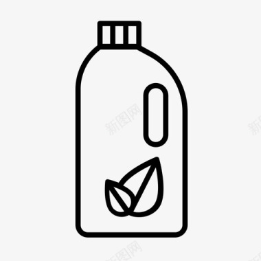 有机洗涤剂清洁剂清洁产品图标图标