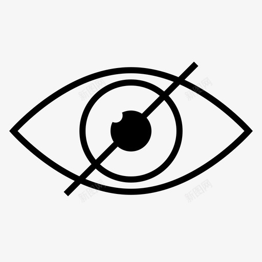 残疾的眼睛角度看图标svg_新图网 https://ixintu.com 残疾的眼睛 看 角度