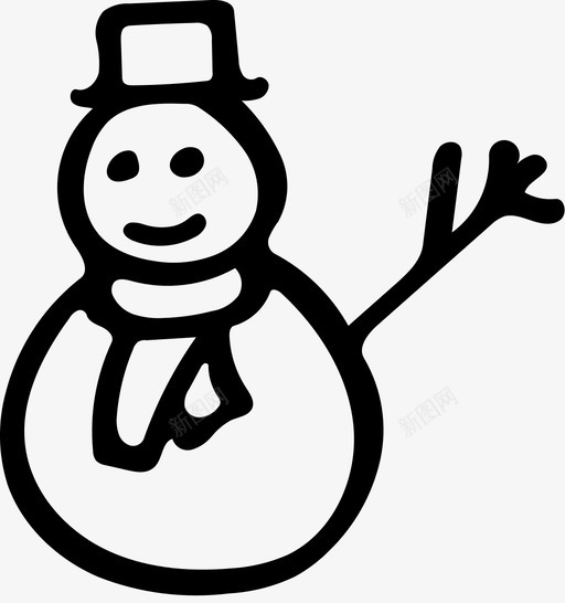 雪人圣诞节霜冻图标svg_新图网 https://ixintu.com 冬天 冬季圣诞手绘 圣诞节 雪人 霜冻