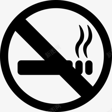 禁烟标志永远健康充满活力图标图标