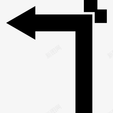左转直角箭头箭头道路图标图标