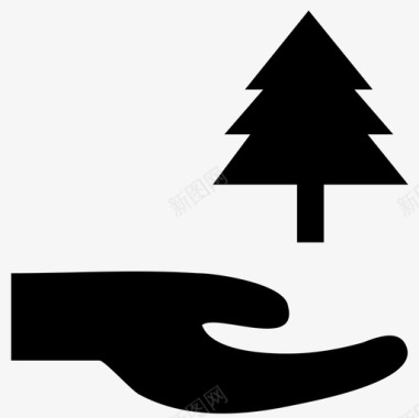 护树小心自然图标图标