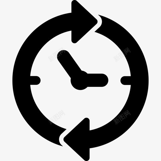 带箭头的钟手表图标svg_新图网 https://ixintu.com 带箭头的钟 手表