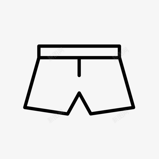 拳击手短裤内裤图标svg_新图网 https://ixintu.com 内裤 布料细线图标集 拳击手 短裤