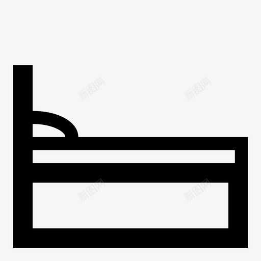 床男孩床儿童床图标svg_新图网 https://ixintu.com 儿童床 家具 床 有用的图标家具内饰 男孩床 高床