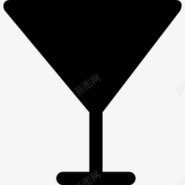 鸡尾酒杯轮廓大杯实心满杯图标图标