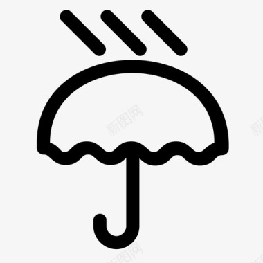 雨风暴雨伞图标图标