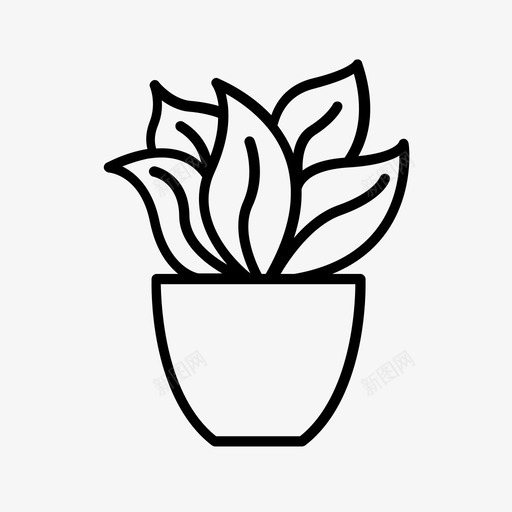 植物蕨类植物绿色植物图标svg_新图网 https://ixintu.com 室内植物 植物 盆栽植物 绿色植物 蕨类植物