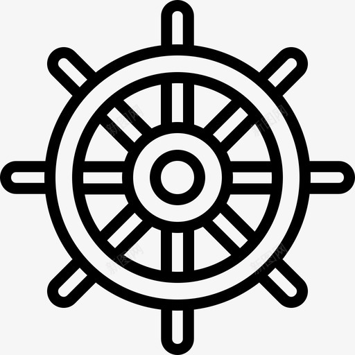 轮船舵图标svg_新图网 https://ixintu.com 航海和海事 舵 船 轮
