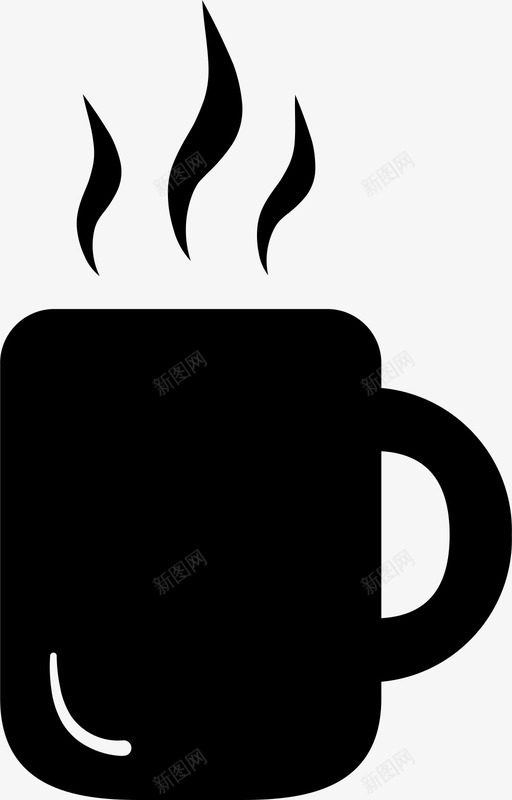 马克杯咖啡杯子图标svg_新图网 https://ixintu.com 冬天 咖啡 杯子 热水 茶 马克杯