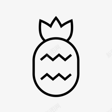 菠萝新鲜水果菠萝水果图标图标