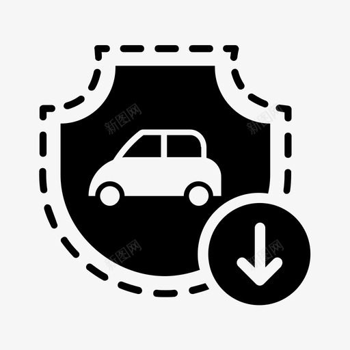 车险降级安全图标svg_新图网 https://ixintu.com 安全 车险下载 降级