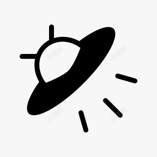飞碟外星人宇宙飞船图标svg_新图网 https://ixintu.com 外星人 宇宙飞船 旅行和运输雕文 飞碟
