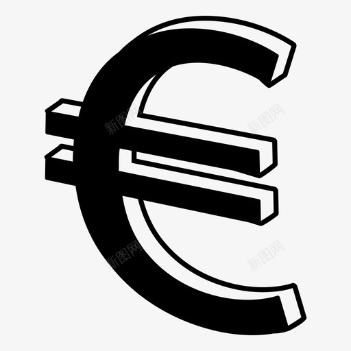 欧元硬币货币图标svg_新图网 https://ixintu.com 价格 欧元 硬币 货币