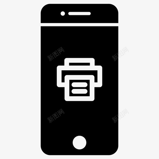 移动打印机添加打印机连接打印机图标svg_新图网 https://ixintu.com 添加打印机 移动打印机 移动电话 连接打印机