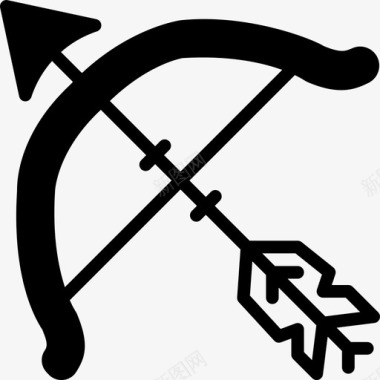 弓和箭古董历史图标图标