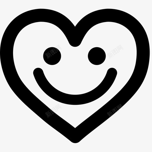 快乐的心表情符号爱图标svg_新图网 https://ixintu.com 快乐的心 情感图标 爱 表情符号