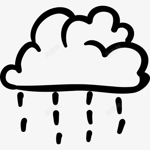 雨点飘落的雨点手工制作的符号天气图标svg_新图网 https://ixintu.com 天气 雨点飘落的雨点手工制作的符号