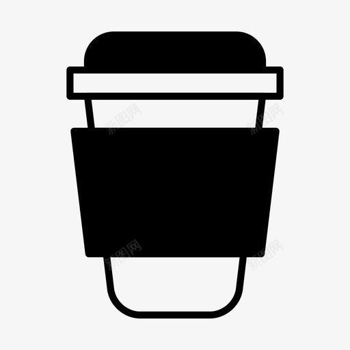 纸杯咖啡热的图标svg_新图网 https://ixintu.com 咖啡 固体 外卖 热的 纸杯