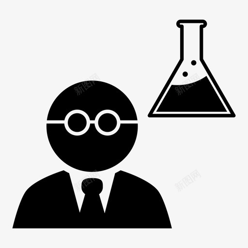 科学家化学家发现图标svg_新图网 https://ixintu.com 化学家 发现 学习 研究 科学家 职业