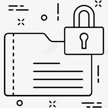 文件夹保护锁挂锁图标图标