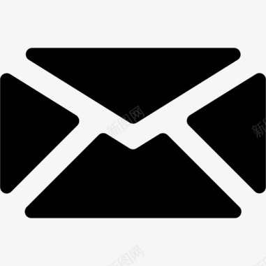 新的电子邮件填充回信封界面界面和网站图标图标