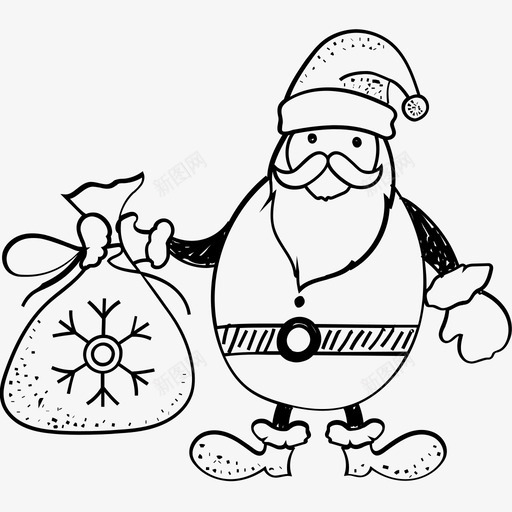 圣诞老人卡通圣诞老人可爱的圣诞老人图标svg_新图网 https://ixintu.com 卡通圣诞老人 可爱的圣诞老人 圣尼克 圣诞涂鸦图标 圣诞老人