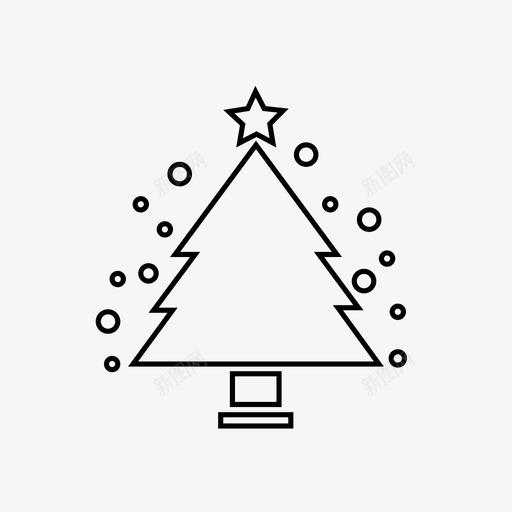 圣诞树雪圣诞节图标svg_新图网 https://ixintu.com 圣诞树 圣诞节 雪