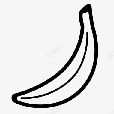 香蕉水果黄色图标图标