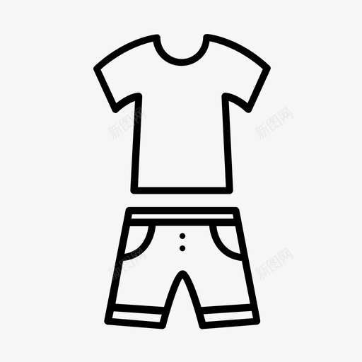 衣服衬衫短裤图标svg_新图网 https://ixintu.com 短裤 衣服 衣柜 衬衫
