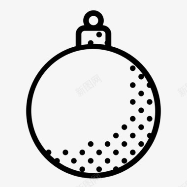 圣诞饰品球装饰图标图标