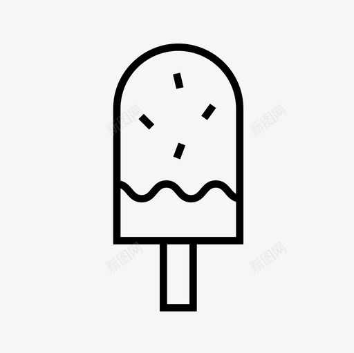 冰棒甜点食物图标svg_新图网 https://ixintu.com 冰棒 冰淇淋 甜点 甜食 食物 食物细线图标集
