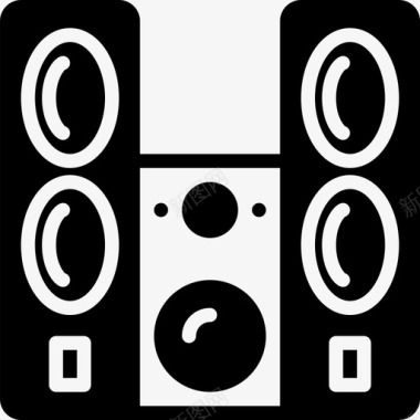 音响系统音频音乐图标图标