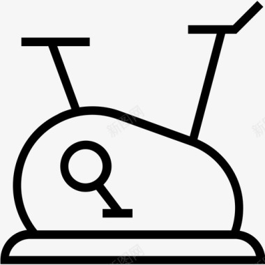 固定自行车自行车有氧运动图标图标