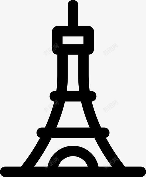 埃菲尔铁塔建筑欧洲图标svg_新图网 https://ixintu.com 世界地标 地标 埃菲尔铁塔 巴黎 建筑 欧洲 法国